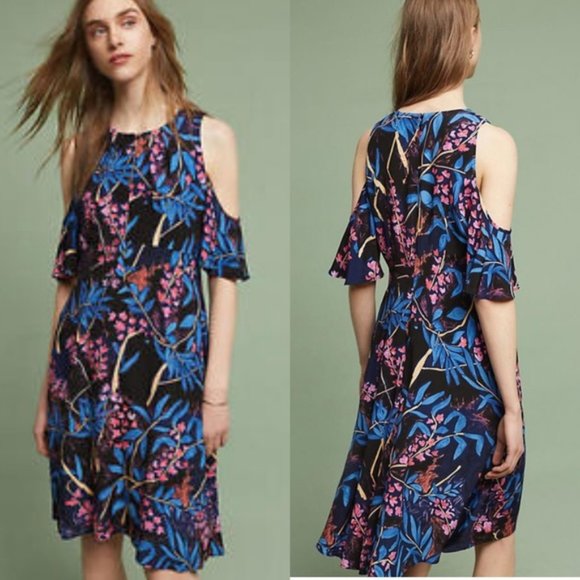Maeve Dresses & Skirts - Maeve By Anthropologie Navy Floral Print Dress